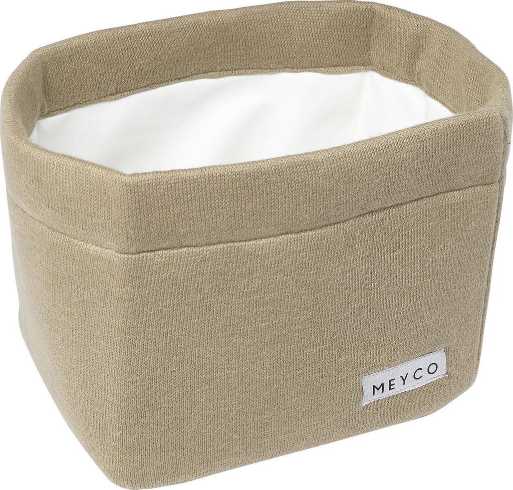 Meyco | Verzorgingsmand Knit Basic Tricot M Taupe 26x19x16cm
