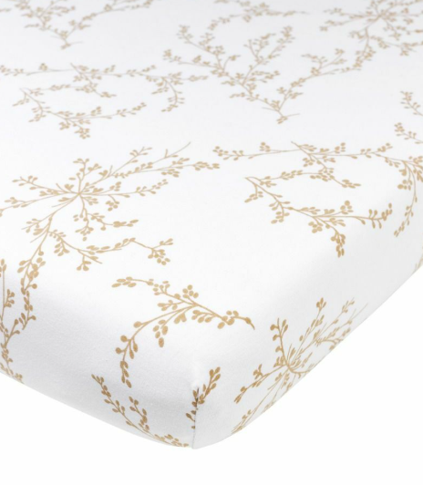 Meyco | Hoeslaken vr Babybed Branches Sand 100% Katoen Zand 70x140cm