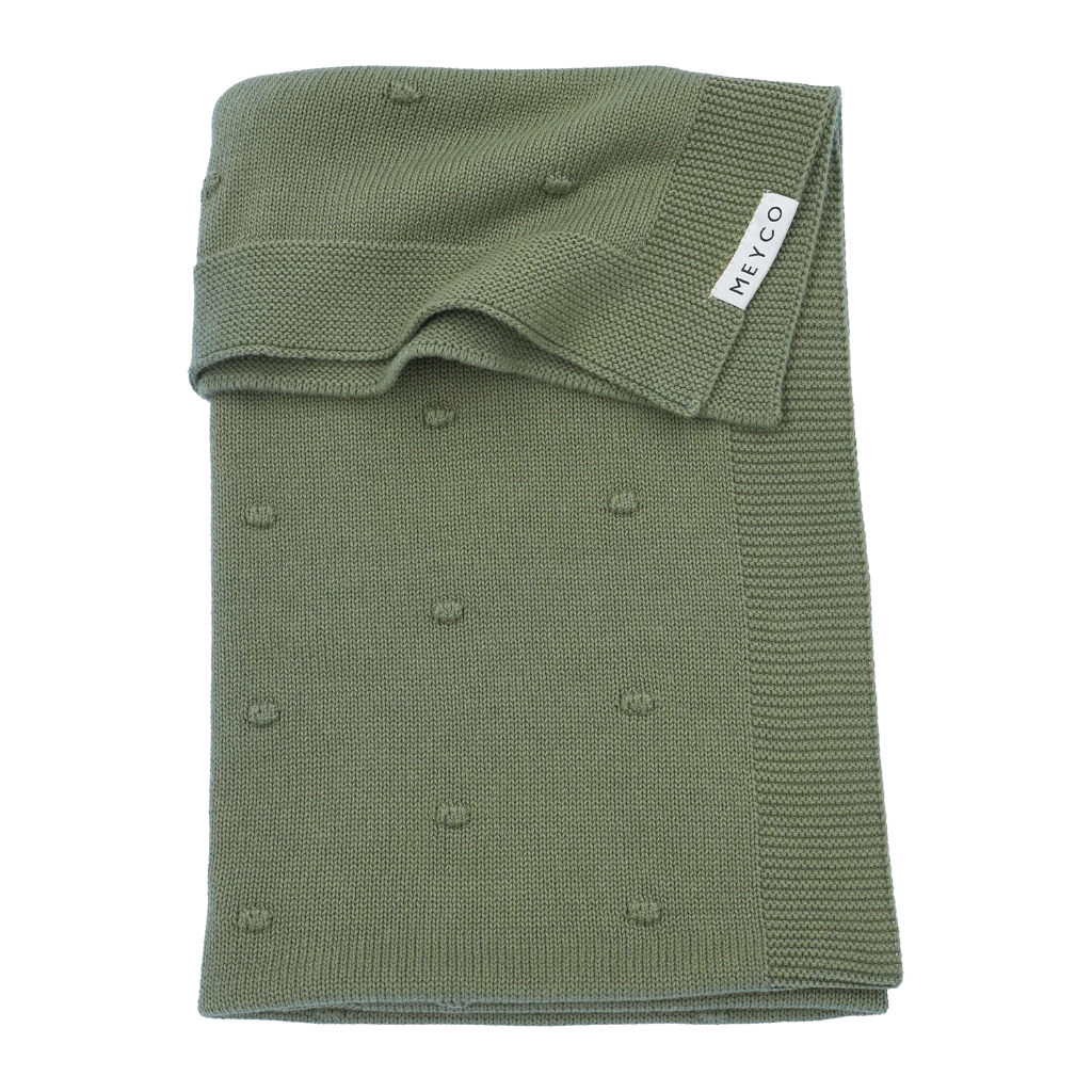 Meyco | Deken Mini Knots 0.8TOG Forest Green 100x150cm