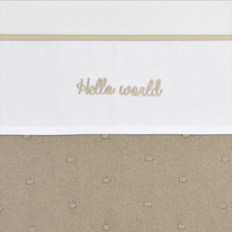 Meyco | Laken Bies "Hello World" Sand Katoen 100x150cm