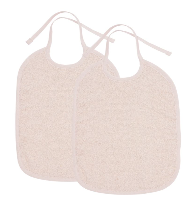 SLABBETJE, Basic Badstof soft pink, roze, uni, lintensluiting, badstof, 25x34cm, 2 stuk(s)