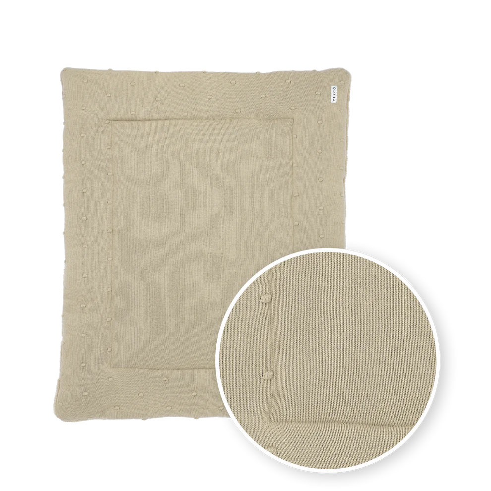 Meyco | Parklegger Mini Knots Tricot/Teddy Zand 77x97cm