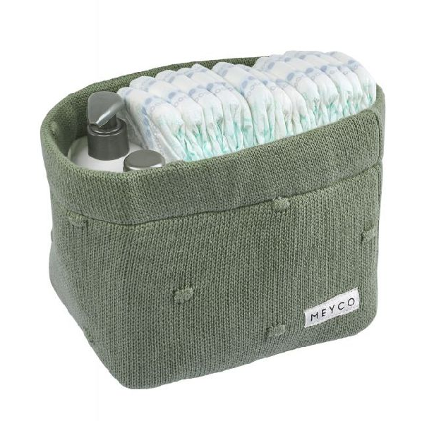 Meyco | Verzorgingsmand M Mini knots Forest green 