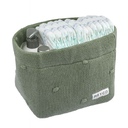 VERZORGINGSMAND, M, Mini Knots forest green, tricot, B26 H19 D16cm, met hoes, 1 vak(ken), 1 stuk(s), opbergen