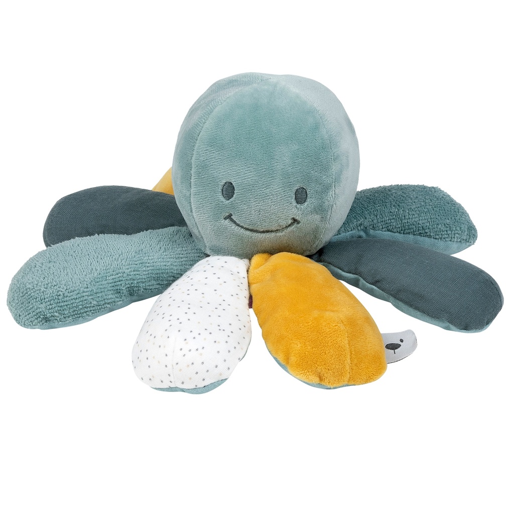 Nattou | Pluche Knuffel Activity Octopus Lapidou Green 28cm