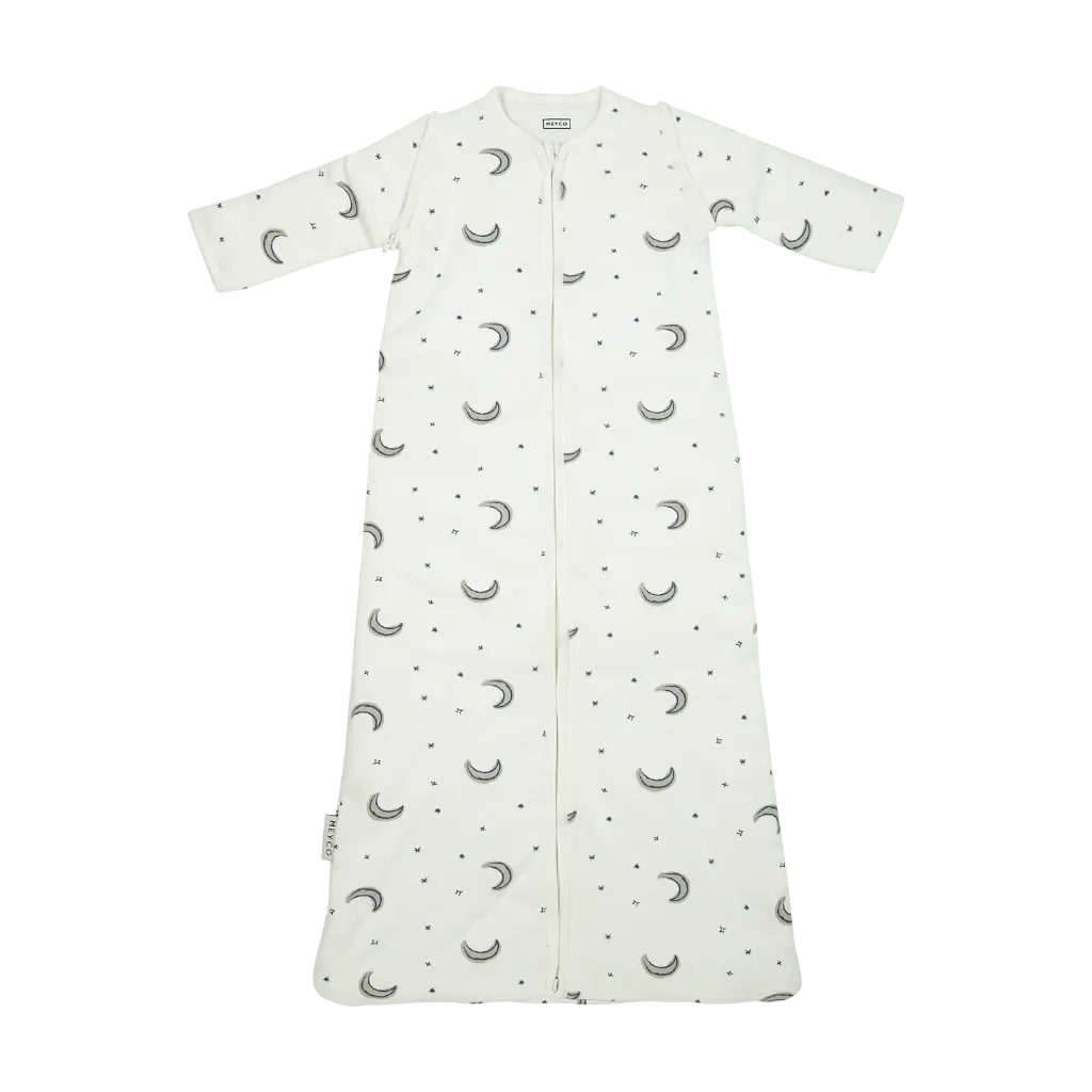 Meyco | Slaapzak Moon Indigo Maan/Sterren Jersery Katoen/Lichte Vulling Lange Mouw 2.3TOG 70cm 