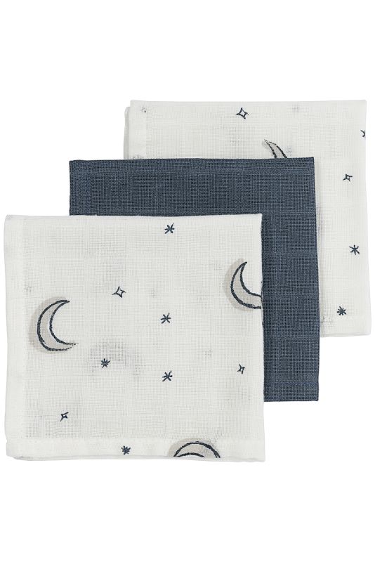 Meyco | Monddoekje Moon Indigo Tetra 30x30cm 3-pack