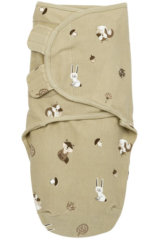 Meyco | Inbakeren Forest Animals Sand Jersey Zand 3,5kg-6,5kg 0-3m