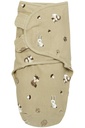 INBAKEREN, Forest Animals sand, Swaddle, taupe, bruin, jersery, van 0 maand tot 3 maand, van 3.5 kg tot 6.5 kg