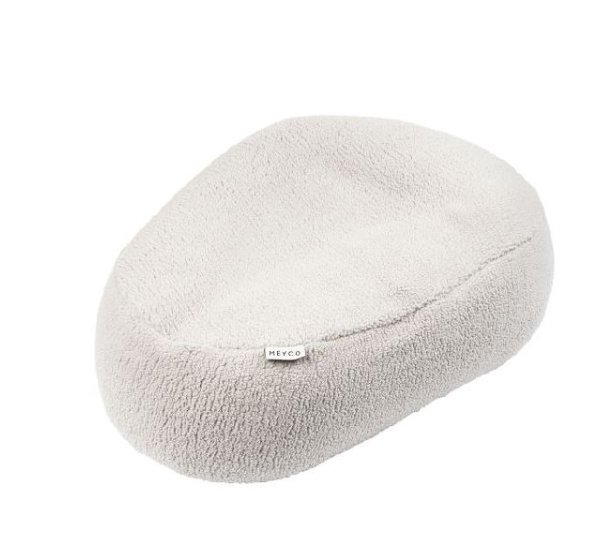 POSITIONERINGSKUSSENHOES, Teddy greige, Relaxhoes,grijs/ecru, uni, teddy, omvorm tot poef, vr posit.kussen 170-190cm