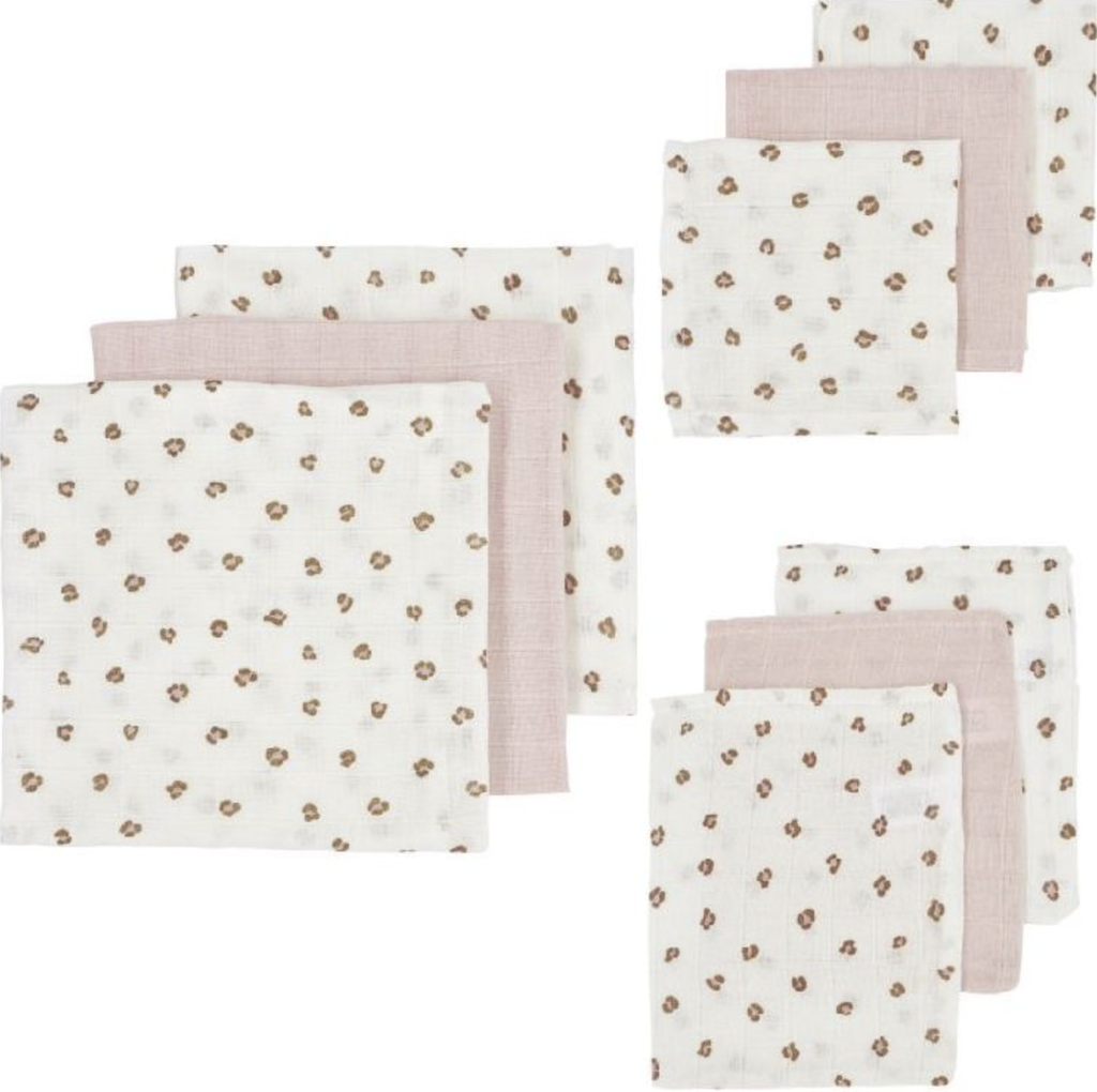 Meyco | Tetra Doek Starterset Mini Panther Soft Pink Roze 9-delig