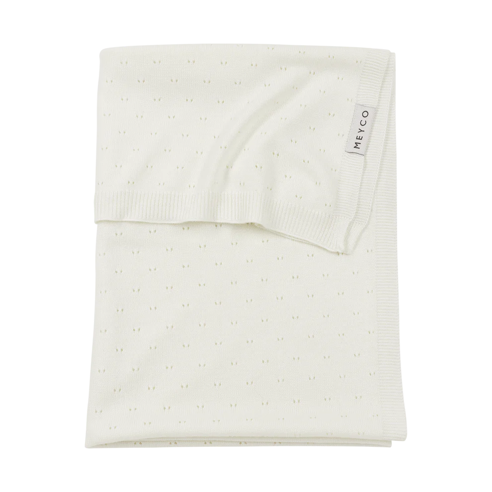 DEKEN, 75x100cm, Bamboe, Ajour offwhite, uni, bamboe, TOG 0.3, voor wieg/ draagmand/park