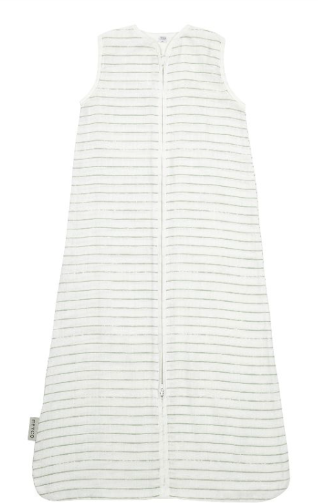 SLAAPZAK, 70cm, ZM, TOG NG, Stripe soft green, all over strepen print, tetra, klassiek model, 2-laags, 2024