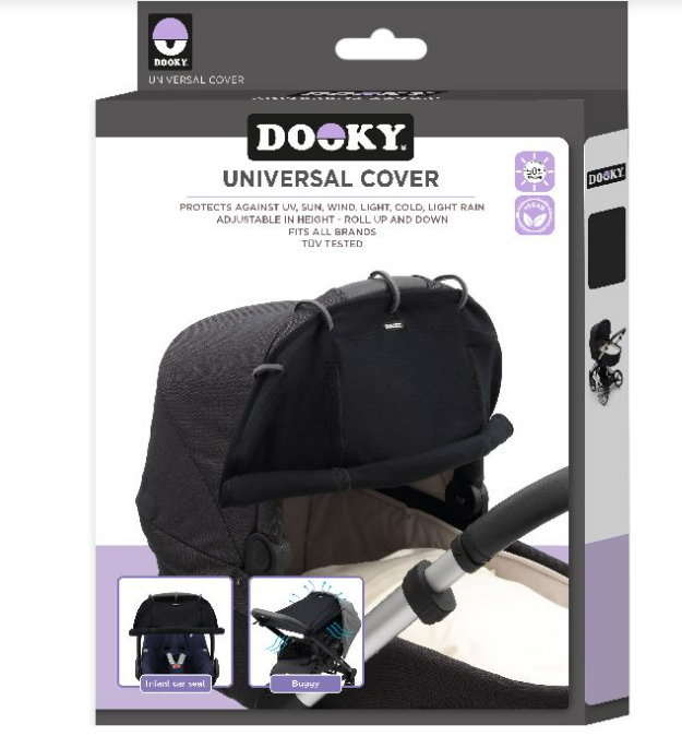 Dooky | Huifel Universal Cover Black 100% Katoen UV-bestendig Zwart