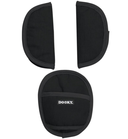 Dooky | Gordelbeschermer Black Universal Seat Belt Pads Zwart vr Autostoel Groep 0+ Universeel Model