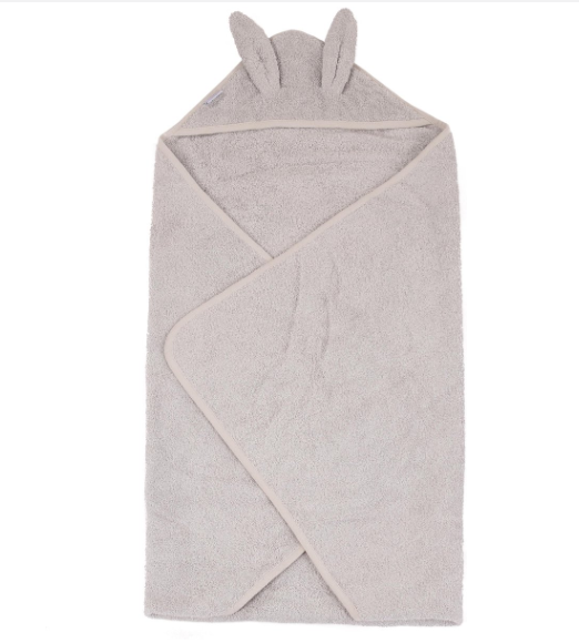 Bo Jungle | Badcape B-Bathcape Ecological Sponge Rabbit Grey 90x90cm