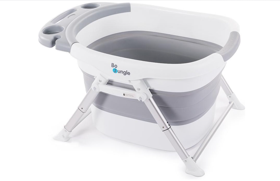 DOUCHEZIT, B-Foldable Shower Bath, grey/white, wit/grijs, uni, B 56cm, L 80cm, H min 32cm /max 43cm