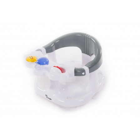 BADRING, B-Bath Seat, grey/white, wit/grijs, uni, met speeltablet, zuignappen, met speeltablet