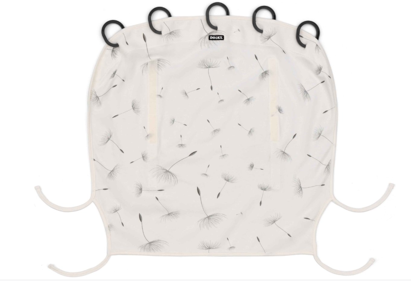 Dooky | Huifel Universal Cover Dandelion 100% Katoen UV-bestendig Wit/Grijs