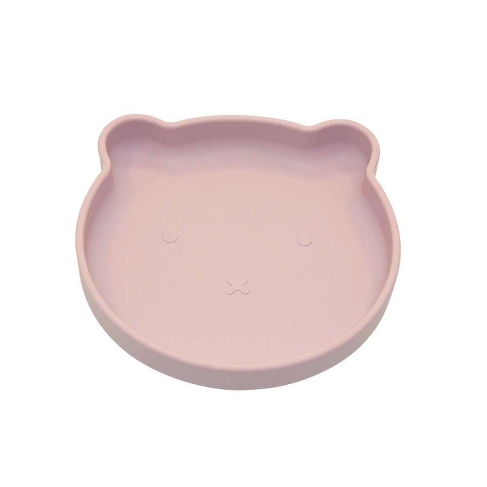 PLAT BORD, B-Suction Plate Bear, pink, rond, roze, uni, silicone, met zuignap, 1 stuk(s), bord