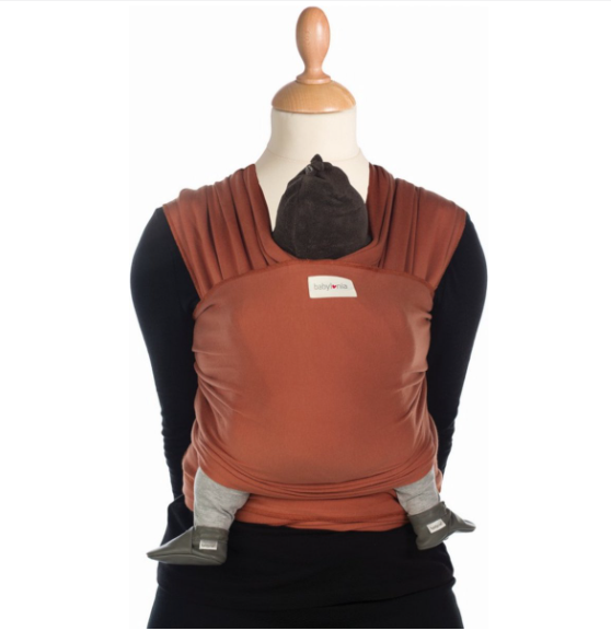 DRAAGDOEK, Organic, Tricot-Slen, sierra brown, bruin, uni, M:one size, bio jersey