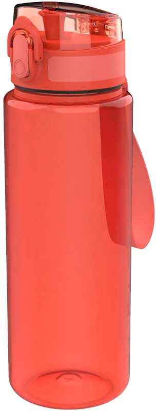 DRINKBEKER, 600 ml, Nature, red, rood, uni, waterfles ultra, PVC, deksel, 1 stuk(s)