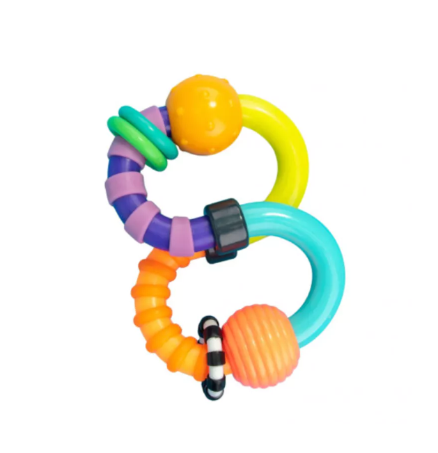 RAMMELAAR, Sensory Toys, Twist-a-roo rattle, multikleur, kunststof, +muziek, vanaf 3 maanden