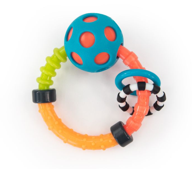 RAMMELAAR, Sensory Toys, Bend & flex ring rattle, multikleur, kunststof, +muziek, vanaf 0 maand