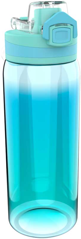 DRINKBEKER, 600 ml, waterfles ultra, Rainbow, green & blue, groen/blauw, uni, PVC, deksel, 1 stuk(s)