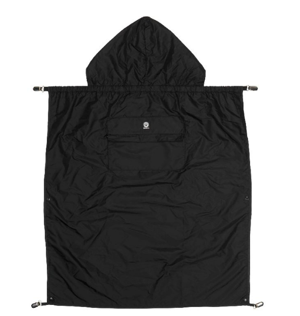 REGENSCHERM/WINDSCHERM, Carrier Rain Cape, zwart, universeel model