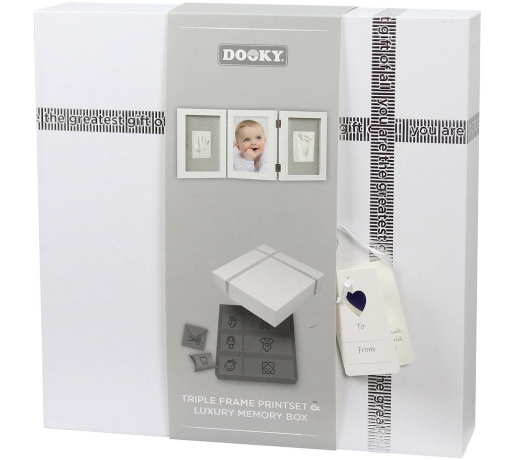 Dooky | Plaaster Afdruk Happy Hands Triple Frame + Memorybox