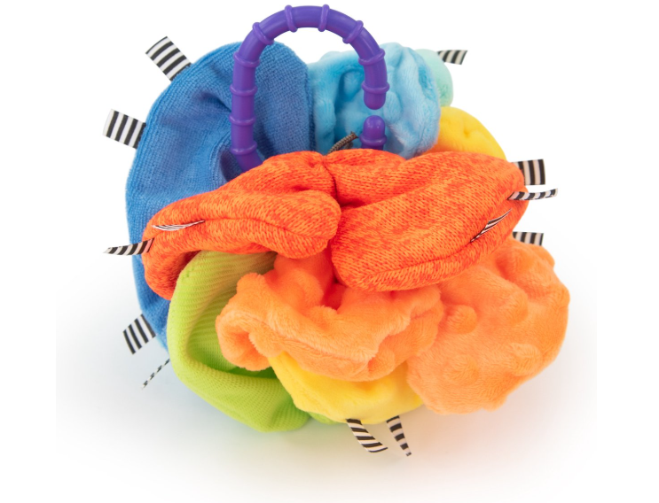 BAL, Crinkle Ball, Sensory Play, multikleur, textiel, +activities, vanaf 0 maand