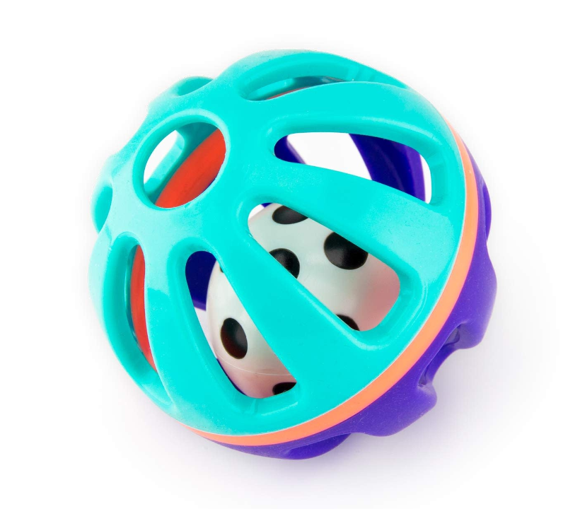 BAL, Squish & Chime Ball, Sensory Play, multikleur, kunststof, +muziek, vanaf 0 maand