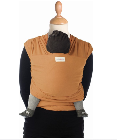 DRAAGDOEK, Bamboo, Tricot-Slen, pecan brown, oranje/bruin, uni, M:one size, bamboe