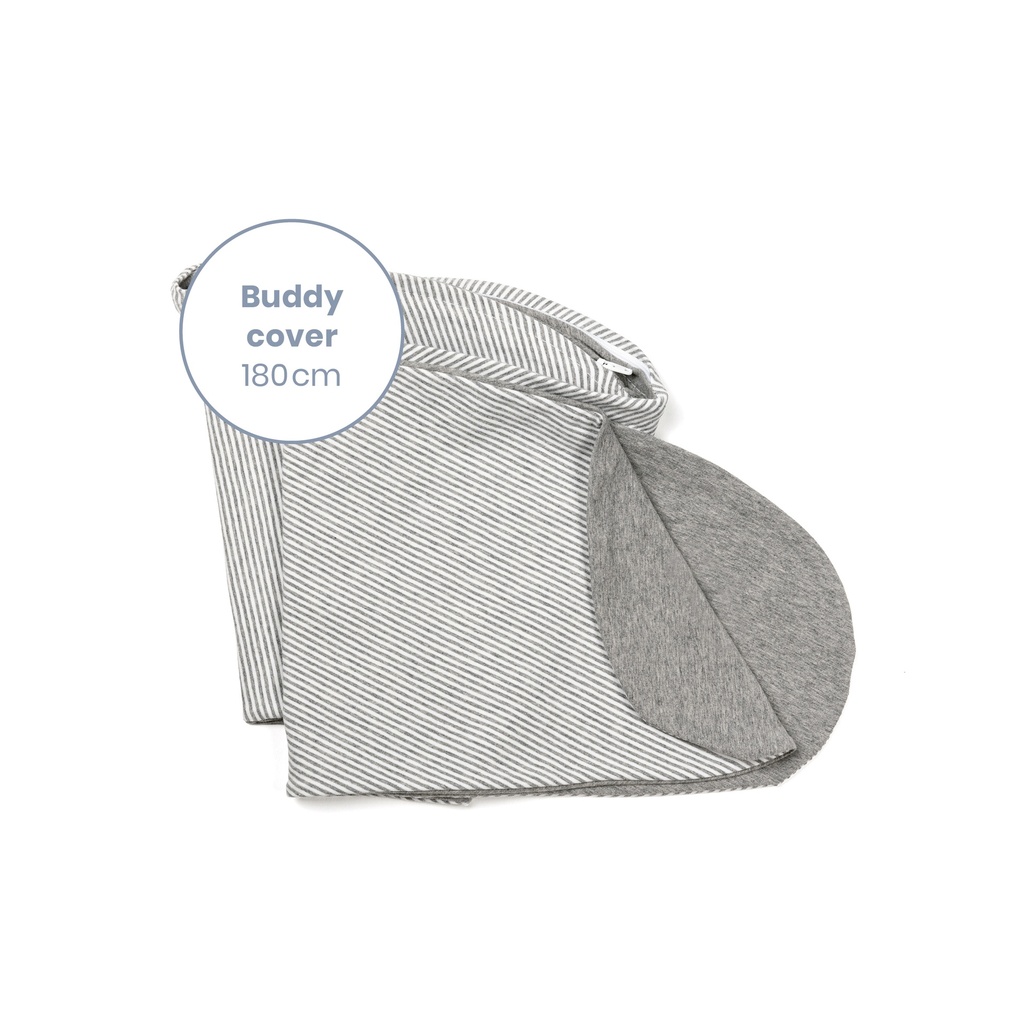 Doomoo | Positioneringskussenhoes Cover vr Buddy Light Grey 