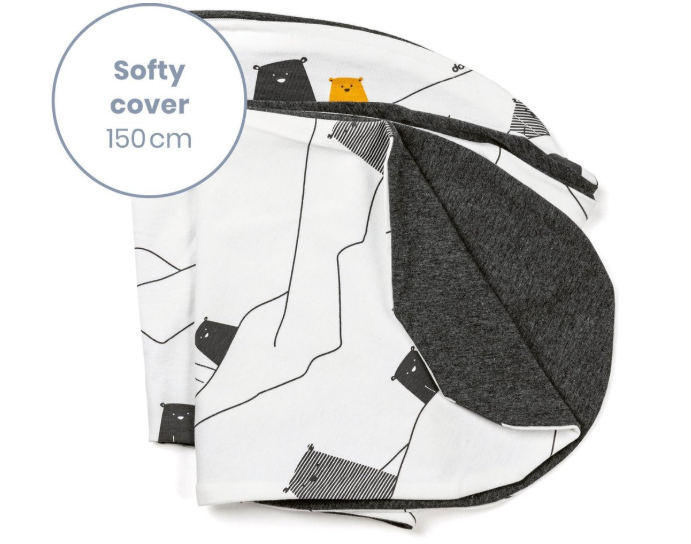 Doomoo | Positioneringskussenhoes Softy Cover Bear Grey