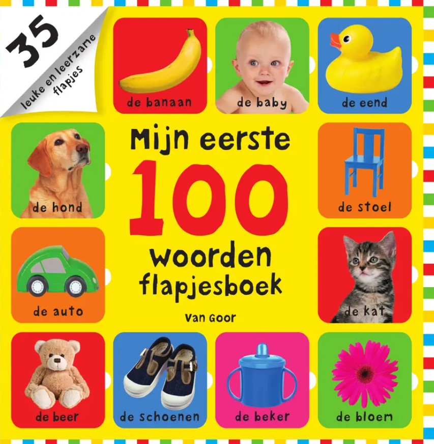 Lannoo | Boek Mijn Eerste 100 Woorden Flapjesboek 