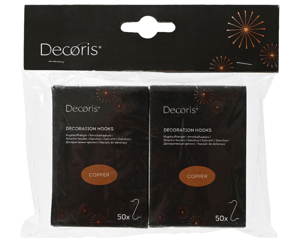 Kaemingk | Haakjes Ophangertjes Koperbruin vr Kerstboom 2-pack
