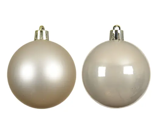 Decoris | Kerstbal Polystyreen Mix Parel Ø8cm 6-pack