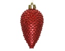 Decoris  | Hangfiguur Polystyreen Dennenappel Kerstrood Ø4,5x8cm 6-pack