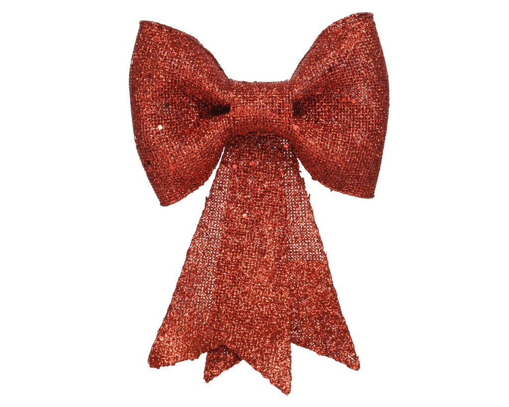 Decoris | Hangfiguur Strik Plastic Glitter Rood 5x22x30cm