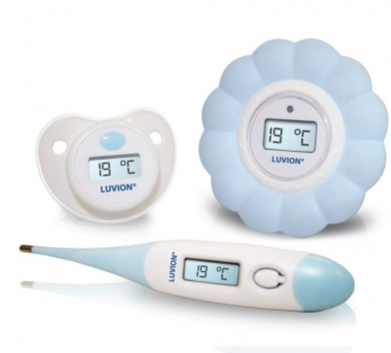 Luvion | Thermometerset Thermo Set exact-70, 3-delig, bloem badtherm. + dig. therm. met flexibele tip + fopspeentherm.