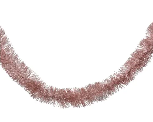 Decoris | Slinger Guirlande Pet Lametta Poederroze Ø10x270cm