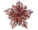 Decoris | Sierbloem op Clip Poinsetta Rood Ø23,5x10cm