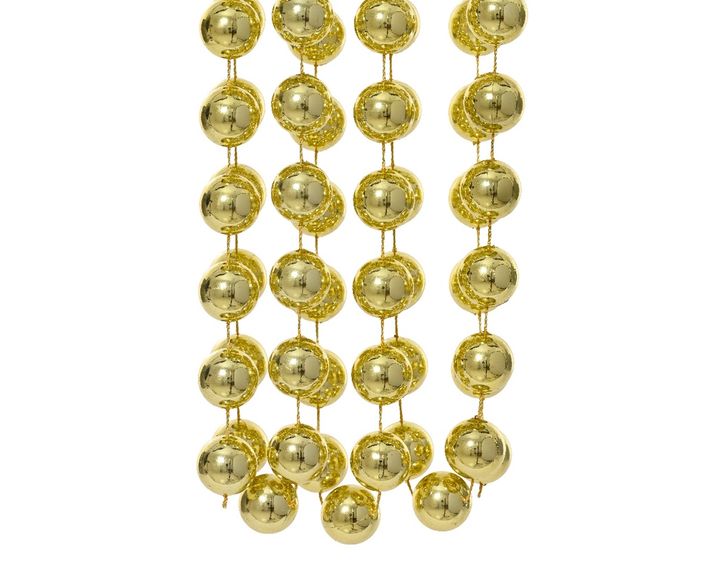 SLINGER, kralenketting XL, 1.4 cm x 5 m, licht goud, uni, plastic, 1 stuk(s), per koker