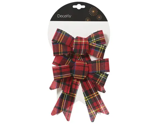 Kaemingk | Hangfiguur Strik Rood Geruit 14x17cm 2-pack