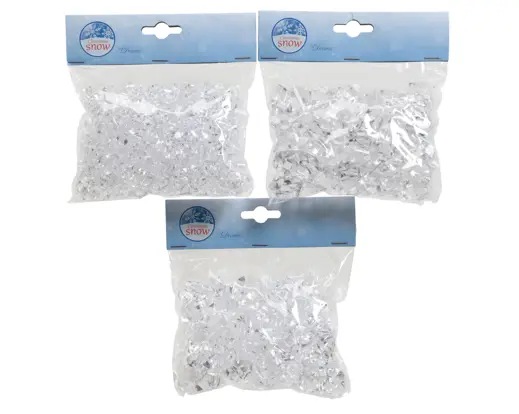Decoris | Decoratieve Vulling Ijsblokjes Transparant Acryl 200g Assortiment