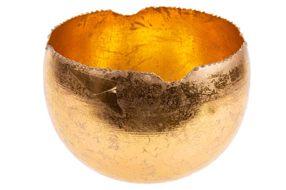 Cosy & Trendy | Theelichthouder Metaal Rond Goud Ø15x15 cm 