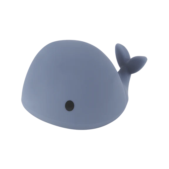 NACHTLAMP DRAADLOOS, blue, blauw, Moby, walvis, 11x10x16cm, LED lampje, oplaadbaar via 20 uur