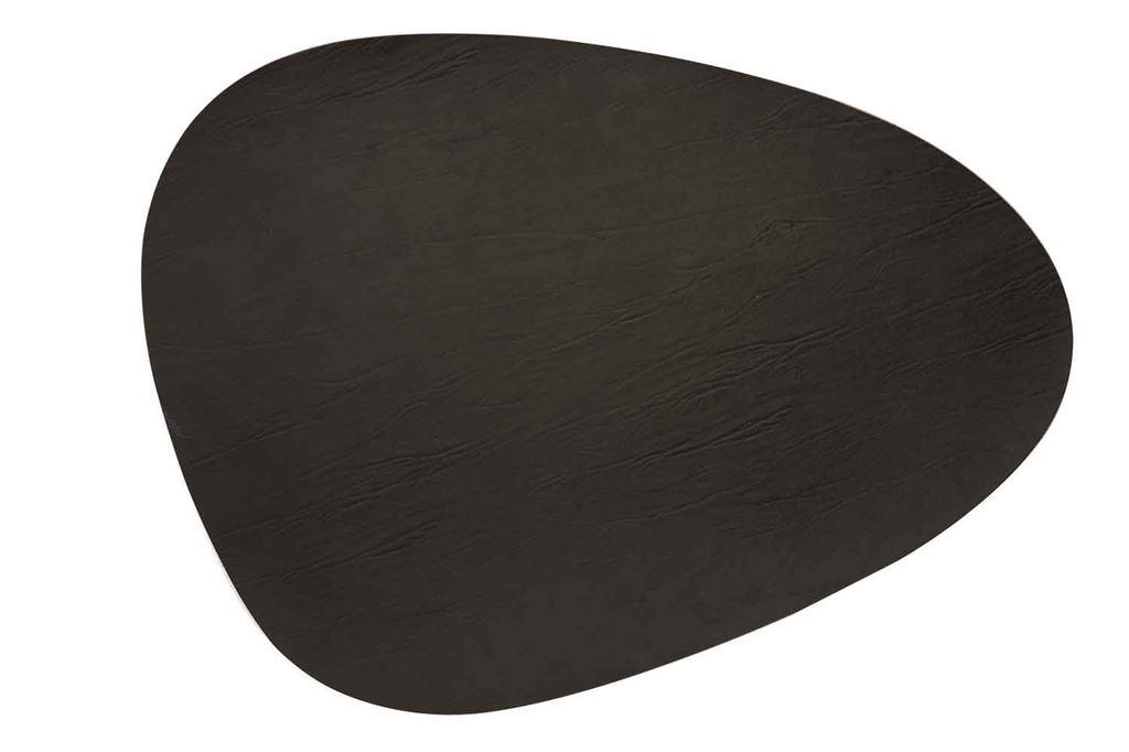 Cosy & Trendy | Placemat Ovaal Zwart leder 30,5x39cm